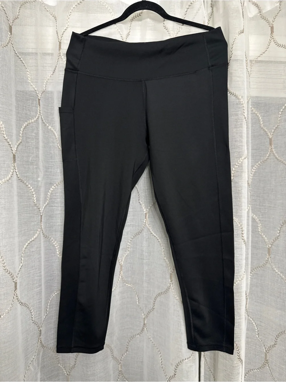 adidas Black High-Waist Leggings with Side Pocket